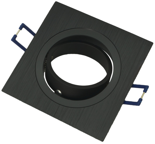 Oprawa wpuszczana kwadratowa czarna szczotkowana 1xGU10x10W IP20 IdeaLED 917848