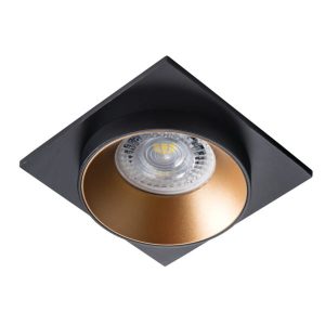 Oprawa wpuszczana kwadratowa czarna-złoto 9cm SIMEN 1xGU10x35W IP20 Kanlux 1049430