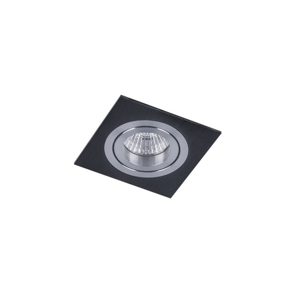 Oprawa wpuszczana kwadratowa czarno-srebrna MOOTY 1xGX5.3x50W IP20 Italux 917752
