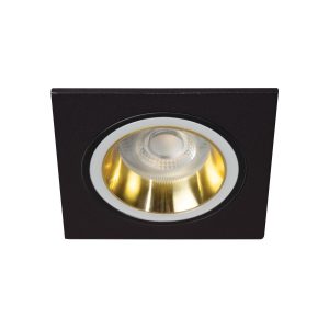 Oprawa wpuszczana kwadratowa czarno-złota FELINE 1xGU10x10W IP20 Kanlux 915708