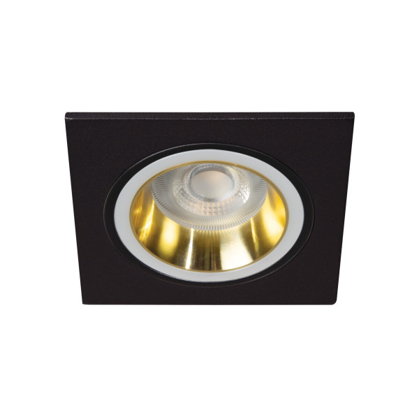 Oprawa wpuszczana kwadratowa czarno-złota FELINE 1xGU10x10W IP20 Kanlux 915708