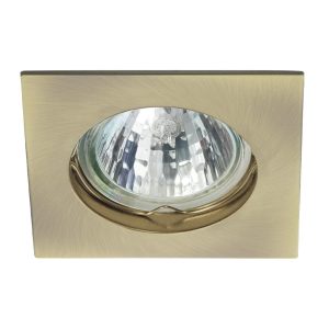 Oprawa wpuszczana kwadratowa mosiądz matowy NAVI 1xGX5.3x50W IP20 Kanlux 916322