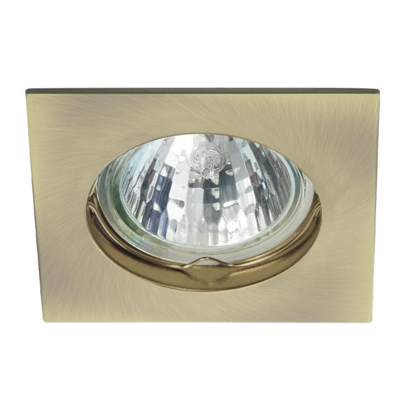Oprawa wpuszczana kwadratowa mosiądz matowy NAVI 1xGX5.3x50W IP20 Kanlux 916322