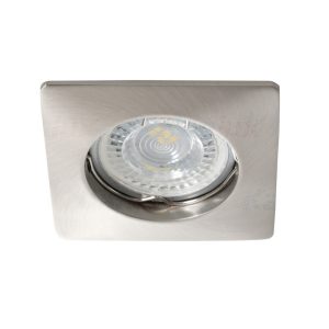 Oprawa wpuszczana kwadratowa srebrna 8cm NESTA 1xGU10x35W IP20 Kanlux 915714
