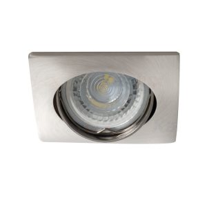 Oprawa wpuszczana kwadratowa srebrna 8cm NESTA 1xGU10x35W IP20 Kanlux 915713