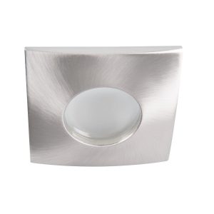 Oprawa wpuszczana kwadratowa srebrna 8cm QULES 1xGU10x35W IP44 Kanlux 918002