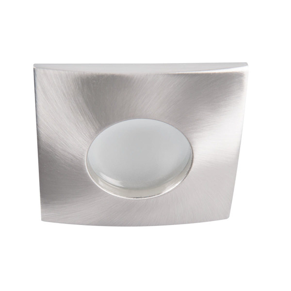 Oprawa wpuszczana kwadratowa srebrna 8cm QULES 1xGU10x35W IP44 Kanlux 918002