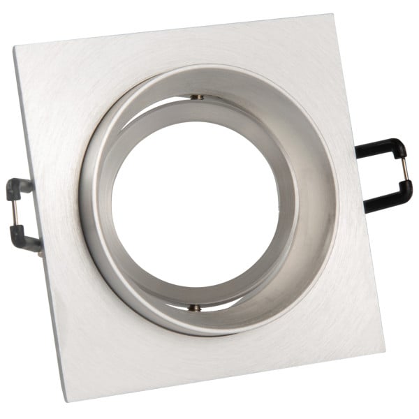 Oprawa wpuszczana kwadratowa srebrna 9,2cm LIKA 1xMR16x8W IP20 Polux 916898