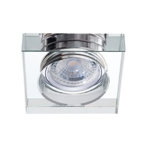 Oprawa wpuszczana kwadratowa srebrna 9cm MORTA 1xGU10x20W IP20 Kanlux 1049484