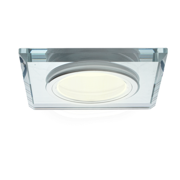 Oprawa wpuszczana kwadratowa srebrna KWADRATOWE 1xGU10x35W IP20 Eko-Light 1049594