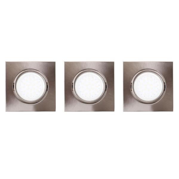 Oprawa wpuszczana kwadratowa srebrna KWADRATOWE 3xGU10x5W IP20 Eko-Light 916383