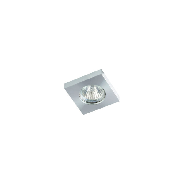 Oprawa wpuszczana kwadratowa srebrna satyna FUORE 1xG4x35W IP20 Italux 917896