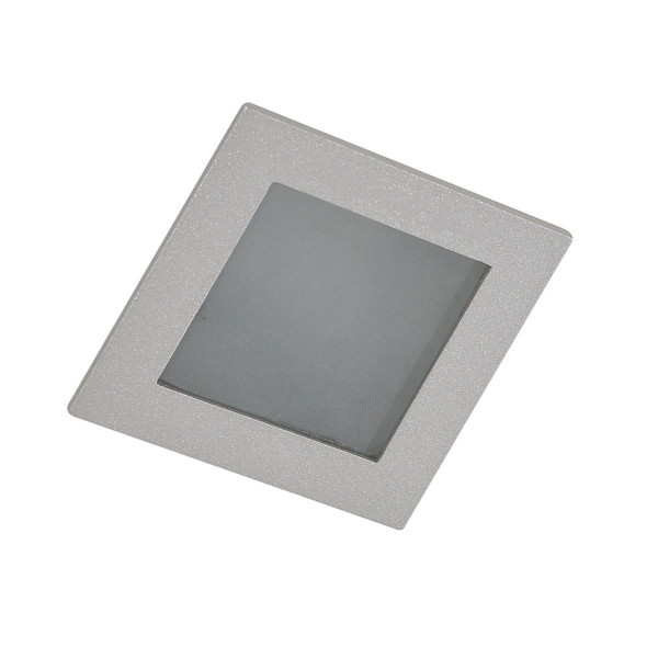 Oprawa wpuszczana kwadratowa srebrno-biała ANSELMO 1xMR16x35W IP20 Italux 916097