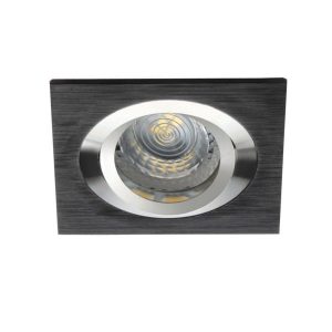 Oprawa wpuszczana kwadratowa srebrno-czarna SEIDY 1xGX5.3x50W IP20 Kanlux 1049522 Oprawa wpuszczana kwadratowa srebrno-czarna SEIDY 1xGX5.3x50W IP20 Kanlux 1049522