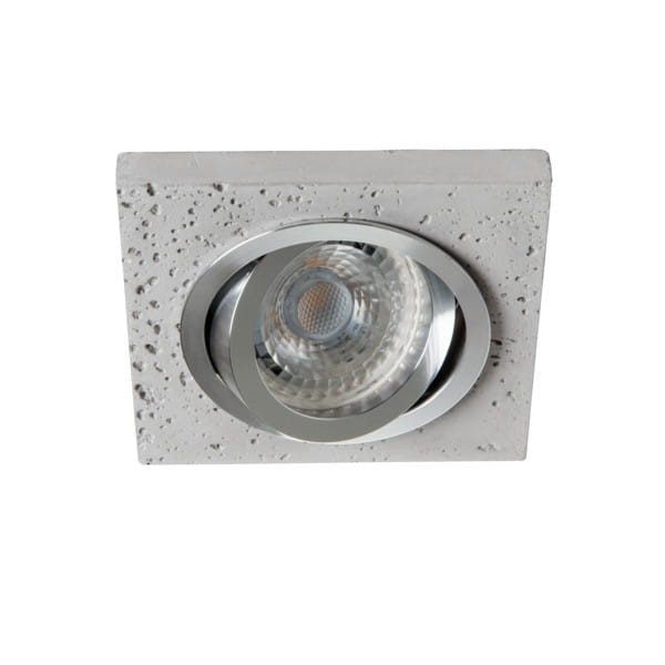 Oprawa wpuszczana kwadratowa srebrno-szara 9cm CEMIN 1xGU10x35W IP20 Kanlux 1050669