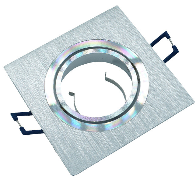 Oprawa wpuszczana kwadratowa szczotkowany srebrny 1xGU10x50W IP20 IdeaLED 917867