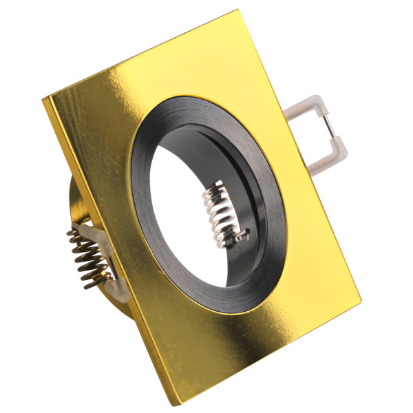 Oprawa wpuszczana kwadratowa złoto-czarna FEBE 1xGU10x8W Polux 917923