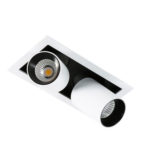 Oprawa wpuszczana MERCANTA biało-czarna LED 12W 4000K 1640lm IP20 Italux 916739