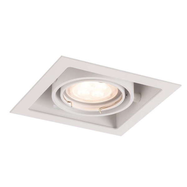 Oprawa wpuszczana oczko kwadratowa biała 12cm EBINO 1xGU10x10W IP20 Shilo 916894