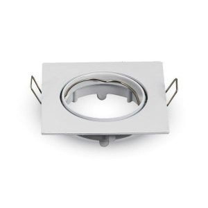 Oprawa wpuszczana oczko kwadratowa biała 7,4cm 1xGU10x35W IP20 V-TAC 1049544