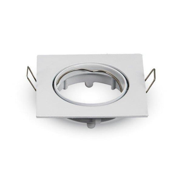 Oprawa wpuszczana oczko kwadratowa biała 7,4cm 1xGU10x35W IP20 V-TAC 1049544