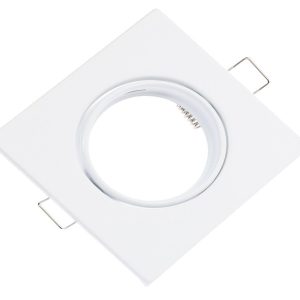 Oprawa wpuszczana oczko kwadratowa biała 8,4cm 1xGU10x50W IP20 IdeaLED 917898