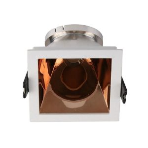 Oprawa wpuszczana oczko kwadratowa biała 8cm 1xGU10x35W IP20 V-TAC 917956