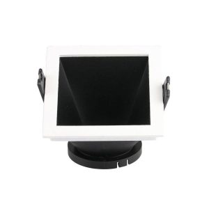 Oprawa wpuszczana oczko kwadratowa biała 8cm 1xGU10x35W IP20 V-TAC 917979