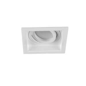 Oprawa wpuszczana oczko kwadratowa biała 9,2cm KENAI 1xGU10x15W IP20 Trio 916897