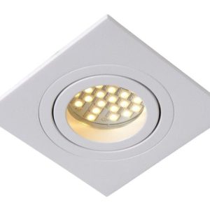 Oprawa wpuszczana oczko kwadratowa biała 9cm TUBE 1xGU10x50W IP20 Lucide 916162 Oprawa wpuszczana oczko kwadratowa biała 9cm TUBE 1xGU10x50W IP20 Lucide 916162