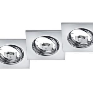 Oprawa wpuszczana oczko kwadratowa chromowana 8cm JURA 3xGU10x15W IP20 Trio 1050646 Oprawa wpuszczana oczko kwadratowa chromowana 8cm JURA 3xGU10x15W IP20 Trio 1050646