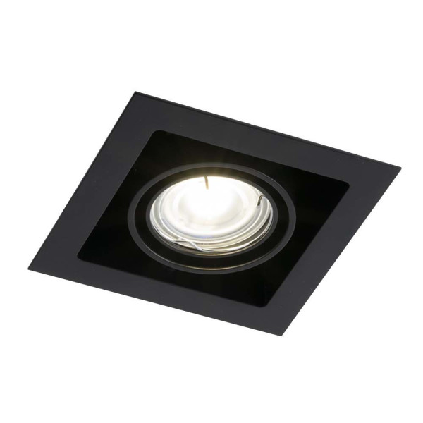 Oprawa wpuszczana oczko kwadratowa czarna 12cm EBINO 1xGU10x10W IP20 Shilo 916890