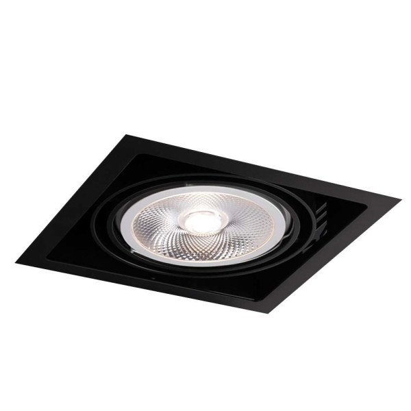 Oprawa wpuszczana oczko kwadratowa czarna 18,5cm MUKO 1xGU10x18W IP20 Shilo 916856