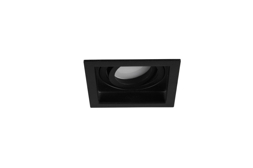 Oprawa wpuszczana oczko kwadratowa czarna 9,2cm KENAI 1xGU10x15W IP20 Trio 916794