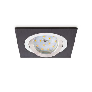 Oprawa wpuszczana oczko kwadratowa czarna 9,2cm OH28 1xGU10x50W IP20 Kobi 918026 Oprawa wpuszczana oczko kwadratowa czarna 9,2cm OH28 1xGU10x50W IP20 Kobi 918026