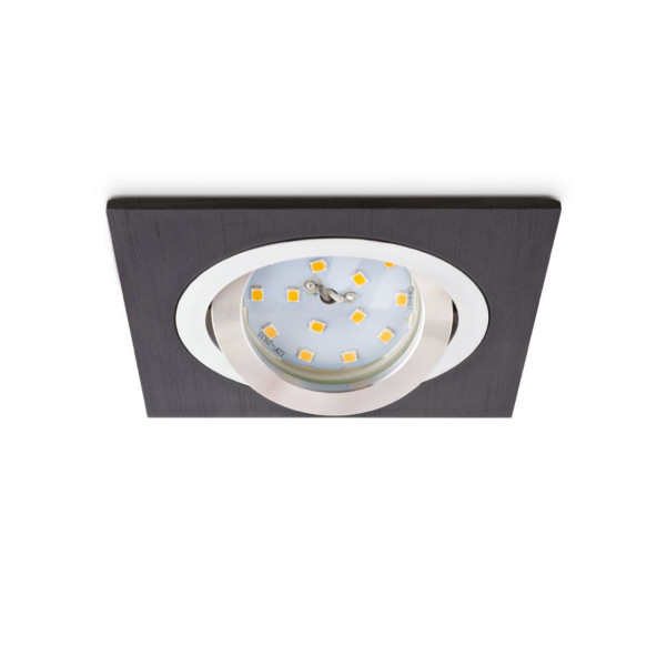 Oprawa wpuszczana oczko kwadratowa czarna 9,2cm OH28 1xGU10x50W IP20 Kobi 918026