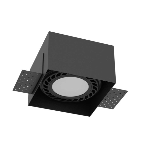 Oprawa wpuszczana oczko kwadratowa czarna CAGE 1xGU10x18W IP20 Brosline 916396