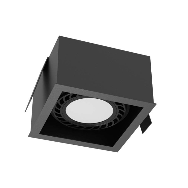 Oprawa wpuszczana oczko kwadratowa czarna CAGE 1xGU10x18W IP20 Brosline 916364