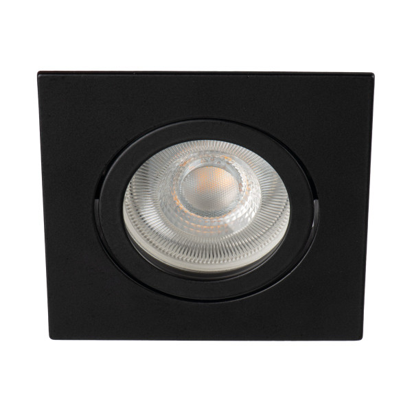 Oprawa wpuszczana oczko kwadratowa czarna DALLA 1xGU10x10W IP20 Kanlux 915697