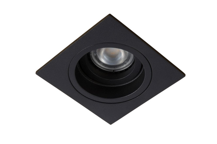 Oprawa wpuszczana oczko kwadratowa czarna EMBED 1xGU10x42W IP20 Lucide 1050665