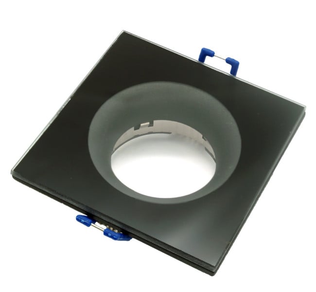 Oprawa wpuszczana oczko kwadratowa czarna matowa 1xGU10x50W IP44 IdeaLED 917873