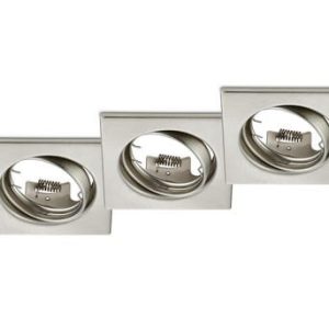 Oprawa wpuszczana oczko kwadratowa srebrna 8cm JURA 3xGU10x15W IP20 Trio 1050638 Oprawa wpuszczana oczko kwadratowa srebrna 8cm JURA 3xGU10x15W IP20 Trio 1050638