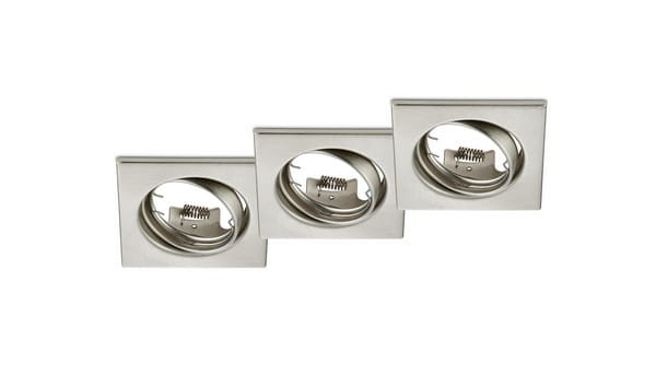 Oprawa wpuszczana oczko kwadratowa srebrna 8cm JURA 3xGU10x15W IP20 Trio 1050638