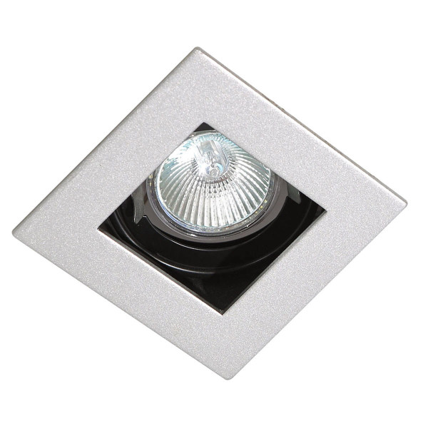 Oprawa wpuszczana oczko kwadratowa srebrna RELIO 1xMR16x35W IP20 Italux 916124