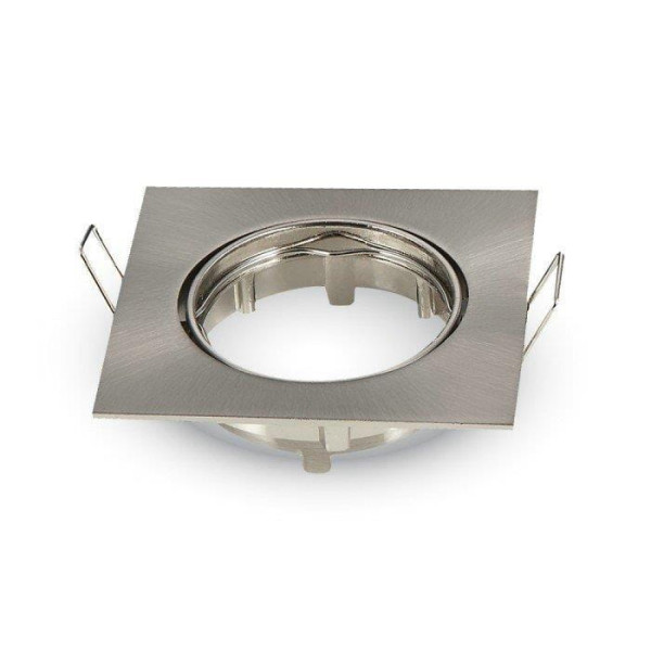 Oprawa wpuszczana oczko kwadratowa srebrna satyna 1xGU10x35W IP20 V-TAC 1049505