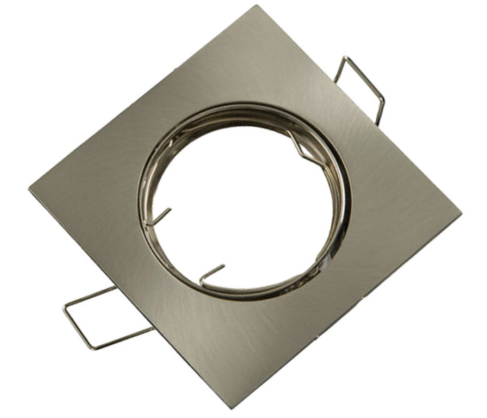 Oprawa wpuszczana oczko kwadratowa złota satyna 1xGU10x50W IP20 IdeaLED 1049410