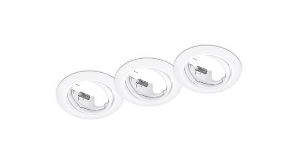 Oprawa wpuszczana oczko okrągła biała 8,3cm JURA 3xGU10x15W IP20 Trio 1050640