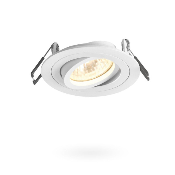 Oprawa wpuszczana oczko okrągła biała 9,2cm Spotlight 1xGU10x30W IP20 Videx 917796