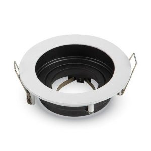 Oprawa wpuszczana oczko okrągła biało-czarna 9cm 1xGU10x35W IP20 V-TAC 1049572 Oprawa wpuszczana oczko okrągła biało-czarna 9cm 1xGU10x35W IP20 V-TAC 1049572