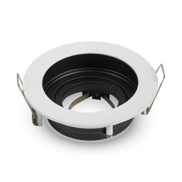 Oprawa wpuszczana oczko okrągła biało-czarna 9cm 1xGU10x35W IP20 V-TAC 1049572